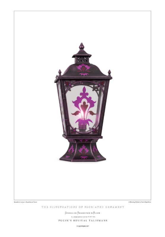 Stenciled Benediction in Bloom